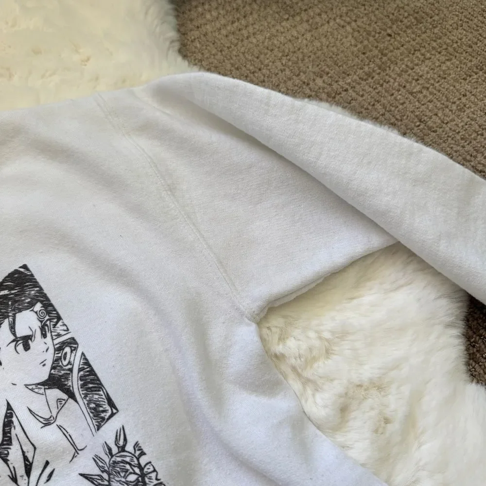 Seven Deadly Sins Anime Pullover Sweater S Unisex - White - Picture 5 of 5